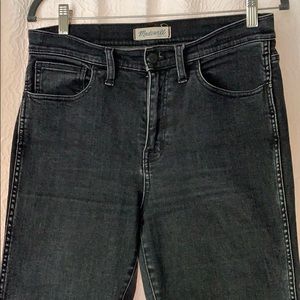 Madewell skinny skinny faded black jeans